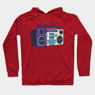 Boombox (Platinum + Blue-Magenta Violet Colorway) Analog / Music Hoodie